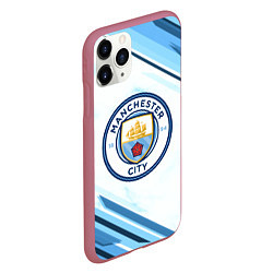 Чехол iPhone 11 Pro матовый Manchester city, цвет: 3D-малиновый — фото 2