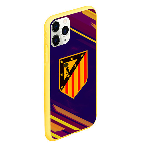 Чехол iPhone 11 Pro матовый Atletico Madrid / 3D-Желтый – фото 2