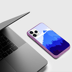 Чехол iPhone 11 Pro матовый Firewatch: Cold Mountain, цвет: 3D-фиолетовый — фото 2