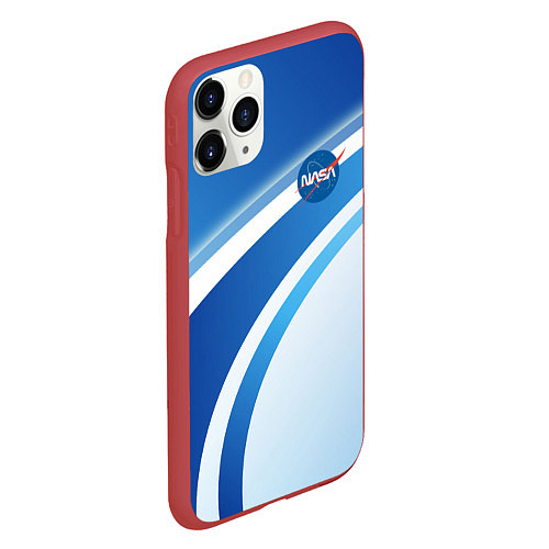 Чехол iPhone 11 Pro матовый NASA: Space Style / 3D-Красный – фото 2