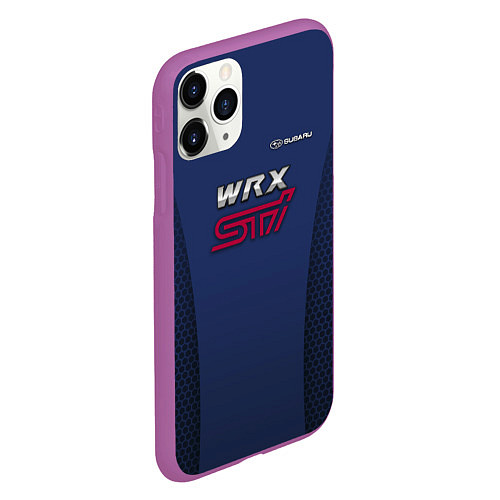 Чехол iPhone 11 Pro матовый Subaru wrx sti / 3D-Фиолетовый – фото 2