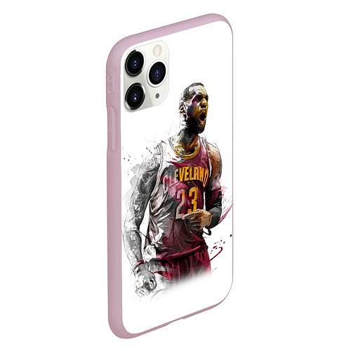 Чехол iPhone 11 Pro матовый Cleveland 23 / 3D-Розовый – фото 2