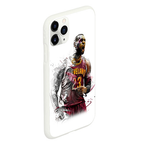 Чехол iPhone 11 Pro матовый Cleveland 23 / 3D-Белый – фото 2