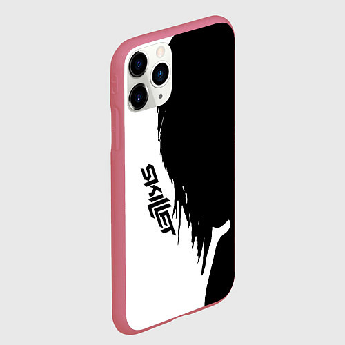 Чехол iPhone 11 Pro матовый Skillet Shadow / 3D-Малиновый – фото 2