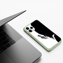 Чехол iPhone 11 Pro матовый Skillet Shadow, цвет: 3D-салатовый — фото 2