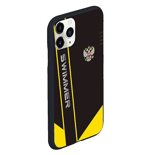 Чехол iPhone 11 Pro матовый Swimmer: Russia / 3D-Черный – фото 2