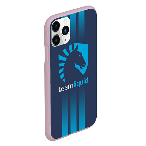 Чехол iPhone 11 Pro матовый Team Liquid: Lines E-Sport / 3D-Розовый – фото 2