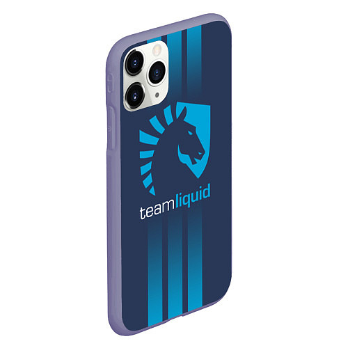 Чехол iPhone 11 Pro матовый Team Liquid: Lines E-Sport / 3D-Серый – фото 2