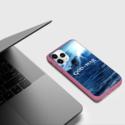Чехол iPhone 11 Pro матовый God of War: Sea ​​rage, цвет: 3D-малиновый — фото 2