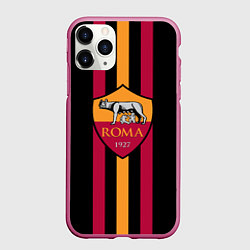 Чехол iPhone 11 Pro матовый FC Roma 1927, цвет: 3D-малиновый