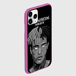 Чехол iPhone 11 Pro матовый XXXTentacion: 1998-2018, цвет: 3D-фиолетовый — фото 2