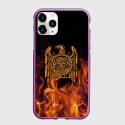 Чехол iPhone 11 Pro матовый Slayer: Fire Eagle, цвет: 3D-фиолетовый