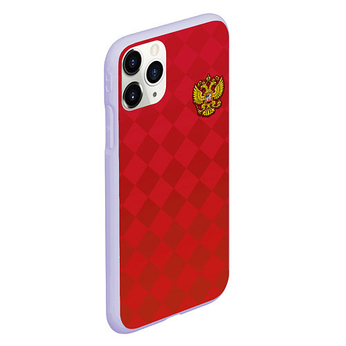 Чехол iPhone 11 Pro матовый Форма сборной России / 3D-Светло-сиреневый – фото 2