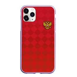 Чехол iPhone 11 Pro матовый Форма сборной России, цвет: 3D-светло-сиреневый