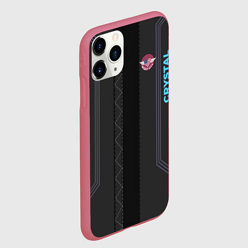 Чехол iPhone 11 Pro матовый Cyberpunk 2077: Crystal Jock / 3D-Малиновый – фото 2