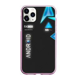 Чехол iPhone 11 Pro матовый Detroit: Android RK800, цвет: 3D-розовый