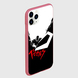 Чехол iPhone 11 Pro матовый Берсерк. Гатс, цвет: 3D-малиновый — фото 2