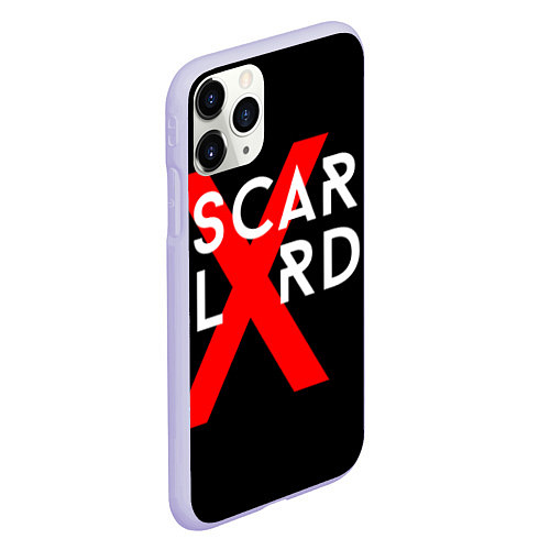 Чехол iPhone 11 Pro матовый Scarlxrd Logo / 3D-Светло-сиреневый – фото 2