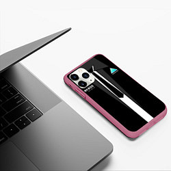 Чехол iPhone 11 Pro матовый RK800 Android Black, цвет: 3D-малиновый — фото 2