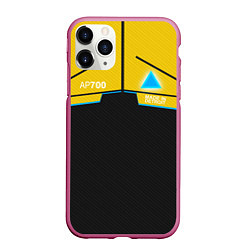 Чехол iPhone 11 Pro матовый Detroit: AP700 Yellow & Black, цвет: 3D-малиновый