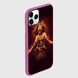Чехол iPhone 11 Pro матовый Lina: Hell Flame, цвет: 3D-фиолетовый — фото 2