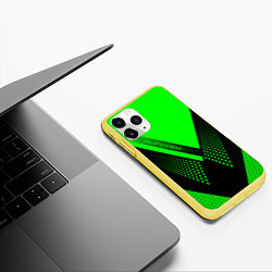 Чехол iPhone 11 Pro матовый Alpinism: Acid Green, цвет: 3D-желтый — фото 2