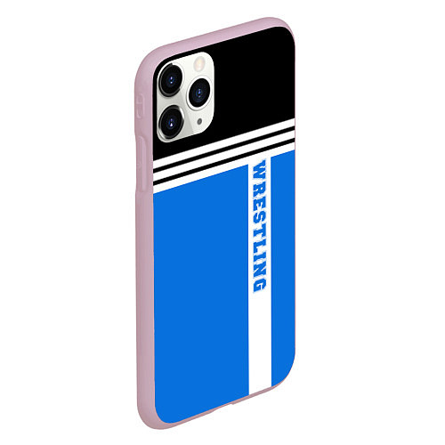 Чехол iPhone 11 Pro матовый Wrestling: Sport Line / 3D-Розовый – фото 2