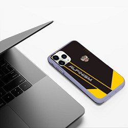 Чехол iPhone 11 Pro матовый Alpinism: Yellow Russia, цвет: 3D-светло-сиреневый — фото 2