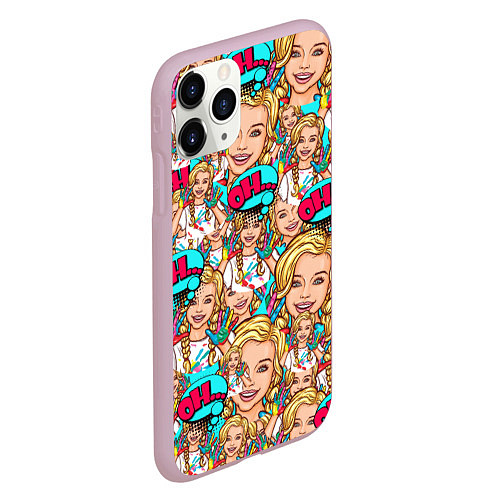 Чехол iPhone 11 Pro матовый Pop art / 3D-Розовый – фото 2