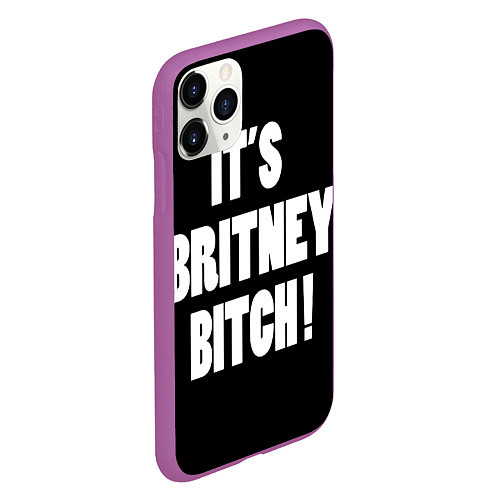 Чехол iPhone 11 Pro матовый It's Britney Bitch / 3D-Фиолетовый – фото 2