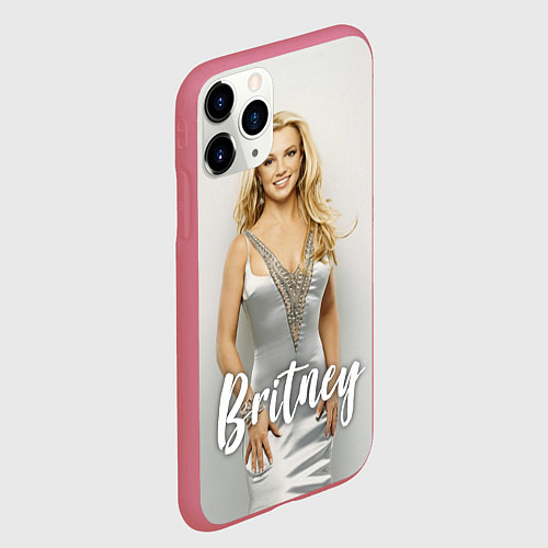 Чехол iPhone 11 Pro матовый Britney Spears / 3D-Малиновый – фото 2