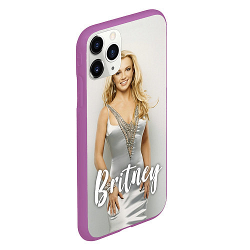 Чехол iPhone 11 Pro матовый Britney Spears / 3D-Фиолетовый – фото 2