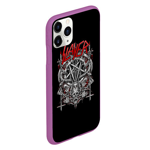 Чехол iPhone 11 Pro матовый Slayer: Hell Goat / 3D-Фиолетовый – фото 2