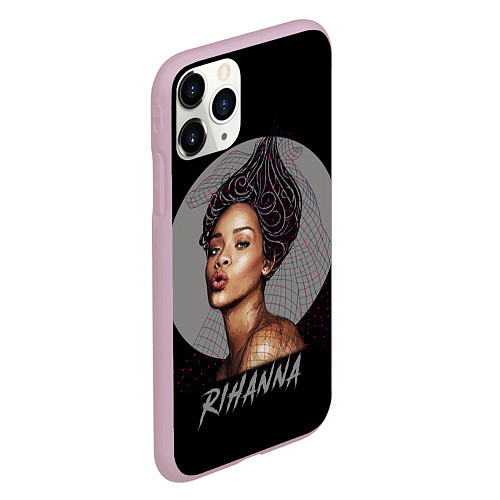 Чехол iPhone 11 Pro матовый Rihanna / 3D-Розовый – фото 2