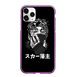 Чехол iPhone 11 Pro матовый Scarlxrd: hieroglyphs, цвет: 3D-фиолетовый