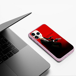 Чехол iPhone 11 Pro матовый Hitman: Red Agent, цвет: 3D-розовый — фото 2