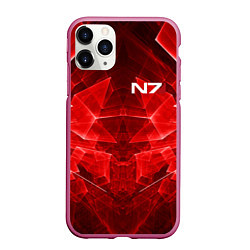 Чехол iPhone 11 Pro матовый Mass Effect: Red Armor N7