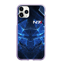 Чехол iPhone 11 Pro матовый Mass Effect: Blue Armor N7, цвет: 3D-светло-сиреневый