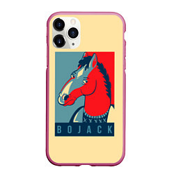Чехол iPhone 11 Pro матовый BoJack Obey, цвет: 3D-малиновый