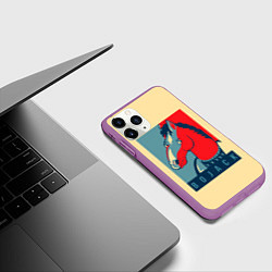 Чехол iPhone 11 Pro матовый BoJack Obey, цвет: 3D-фиолетовый — фото 2