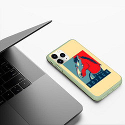 Чехол iPhone 11 Pro матовый BoJack Obey, цвет: 3D-салатовый — фото 2