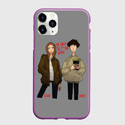 Чехол iPhone 11 Pro матовый End of the f*cking world, цвет: 3D-фиолетовый