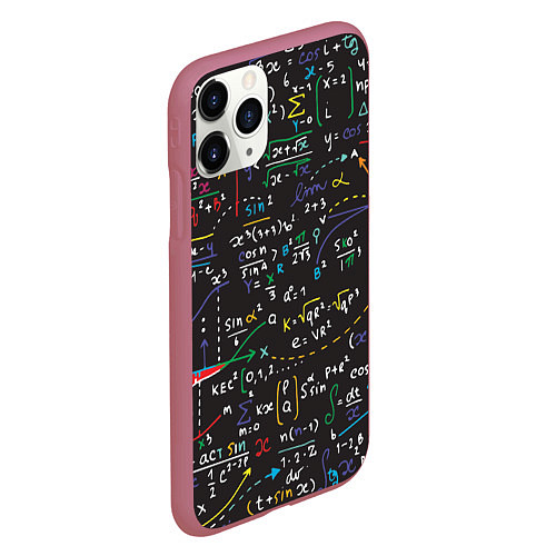 Чехол iPhone 11 Pro матовый Math / 3D-Малиновый – фото 2