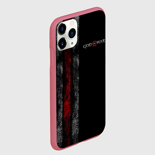 Чехол iPhone 11 Pro матовый God of War: Black Style / 3D-Малиновый – фото 2
