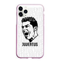 Чехол iPhone 11 Pro матовый Juve Ronaldo, цвет: 3D-розовый