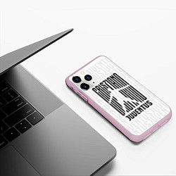 Чехол iPhone 11 Pro матовый Cris7iano Juventus, цвет: 3D-розовый — фото 2