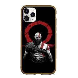 Чехол iPhone 11 Pro матовый God of War IV, цвет: 3D-коричневый