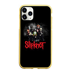 Чехол iPhone 11 Pro матовый Slipknot Band, цвет: 3D-желтый
