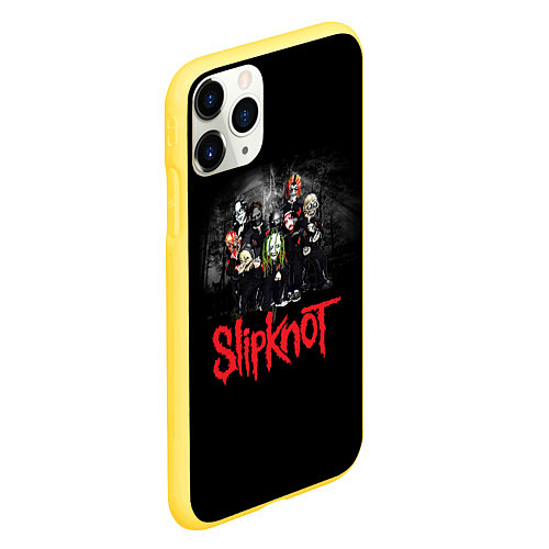 Чехол iPhone 11 Pro матовый Slipknot Band / 3D-Желтый – фото 2