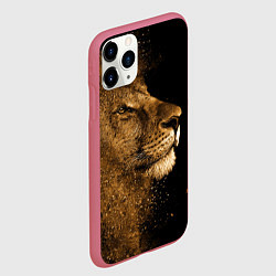 Чехол iPhone 11 Pro матовый Песчаный лев, цвет: 3D-малиновый — фото 2